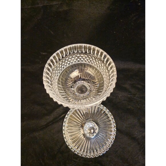 Vintage Fostoria Crystal Compote with Lid - Picture 6 of 8